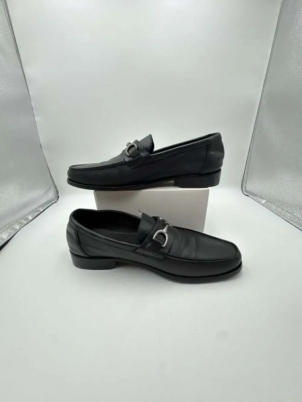 Bruno Magli creasing loafers